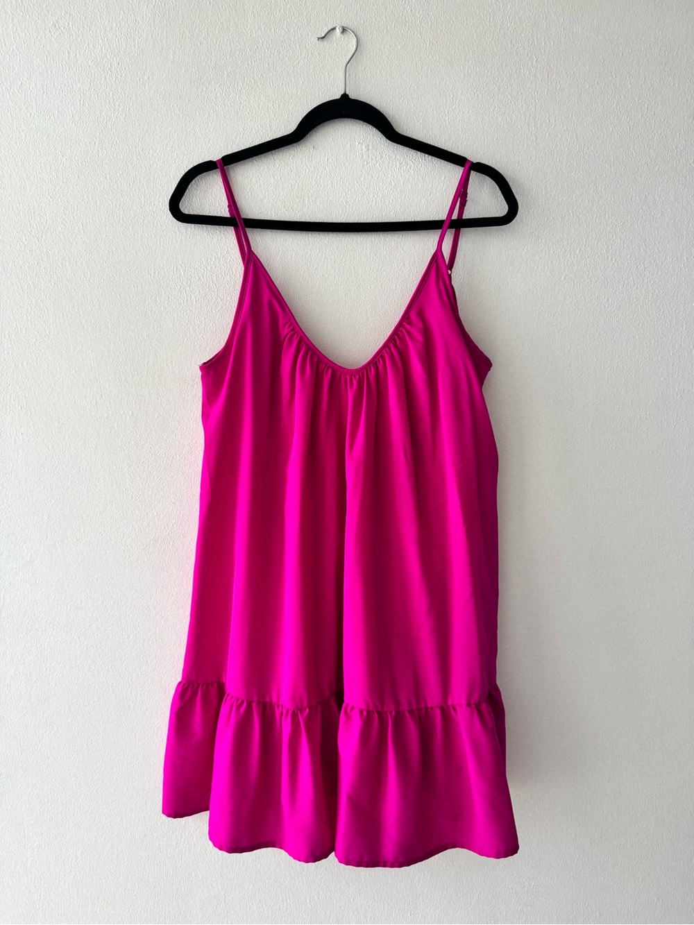 Flying Tomato Fuchsia Spaghetti Strap Swing Dress